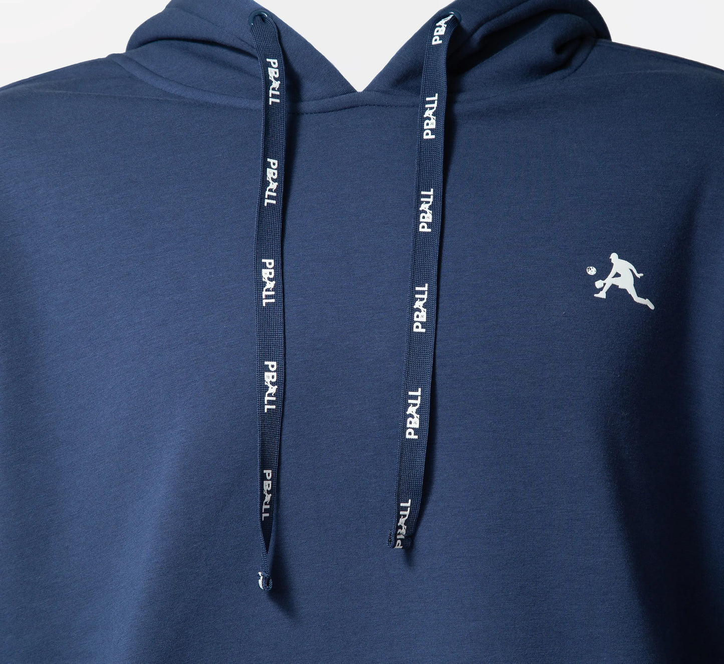Blue hoodie with PBALL logo on a white background Bleu