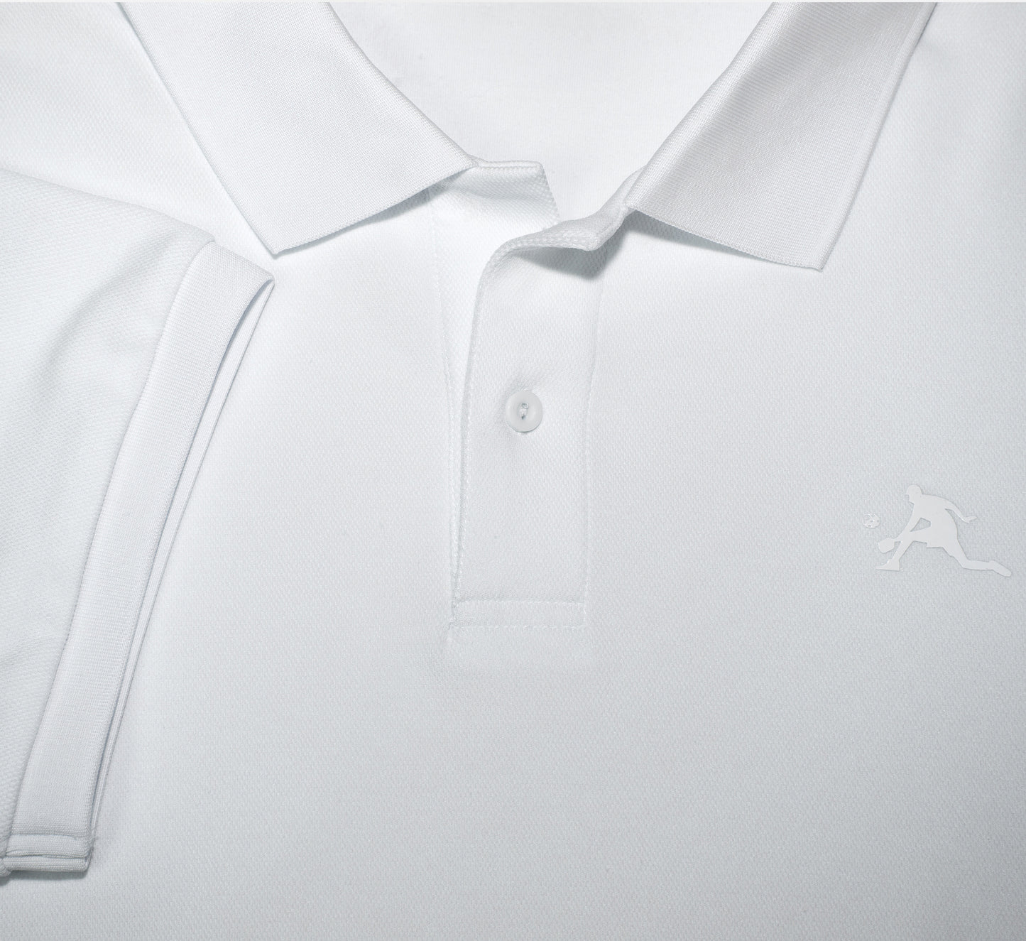 White chandail polo élégant sport pickleball hommes Blanc