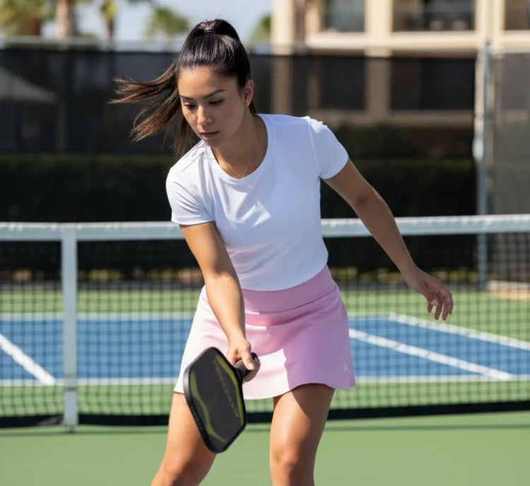 Jupe-short rose pickleball pour femmes – Élégance & liberté de mouvement
