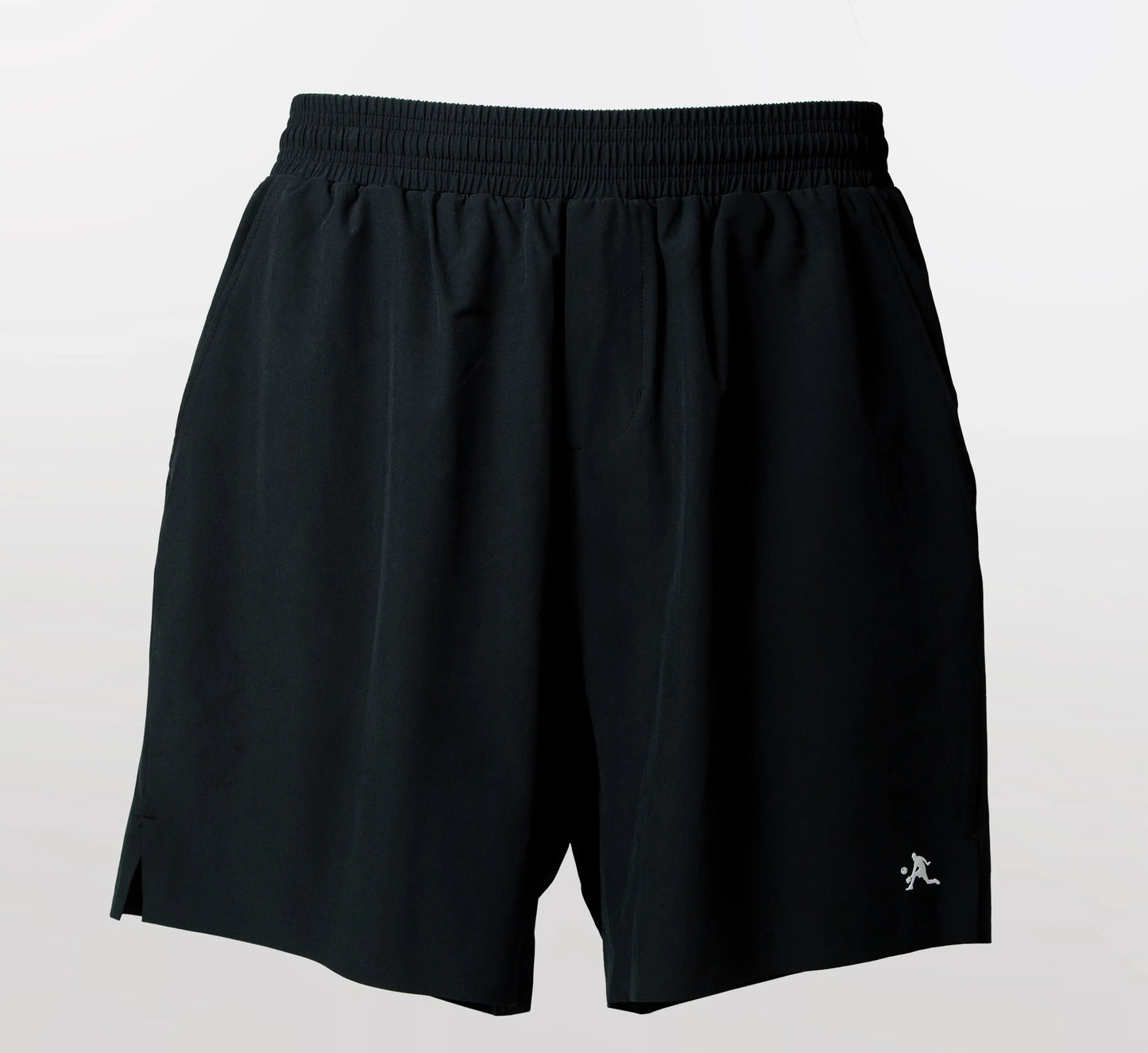 Black shorts with a small PBALL logo on a light gray background Noir