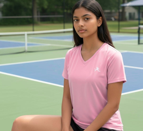 Pink Women Pickleball Performance T-shirt – Lightweight & Breathable