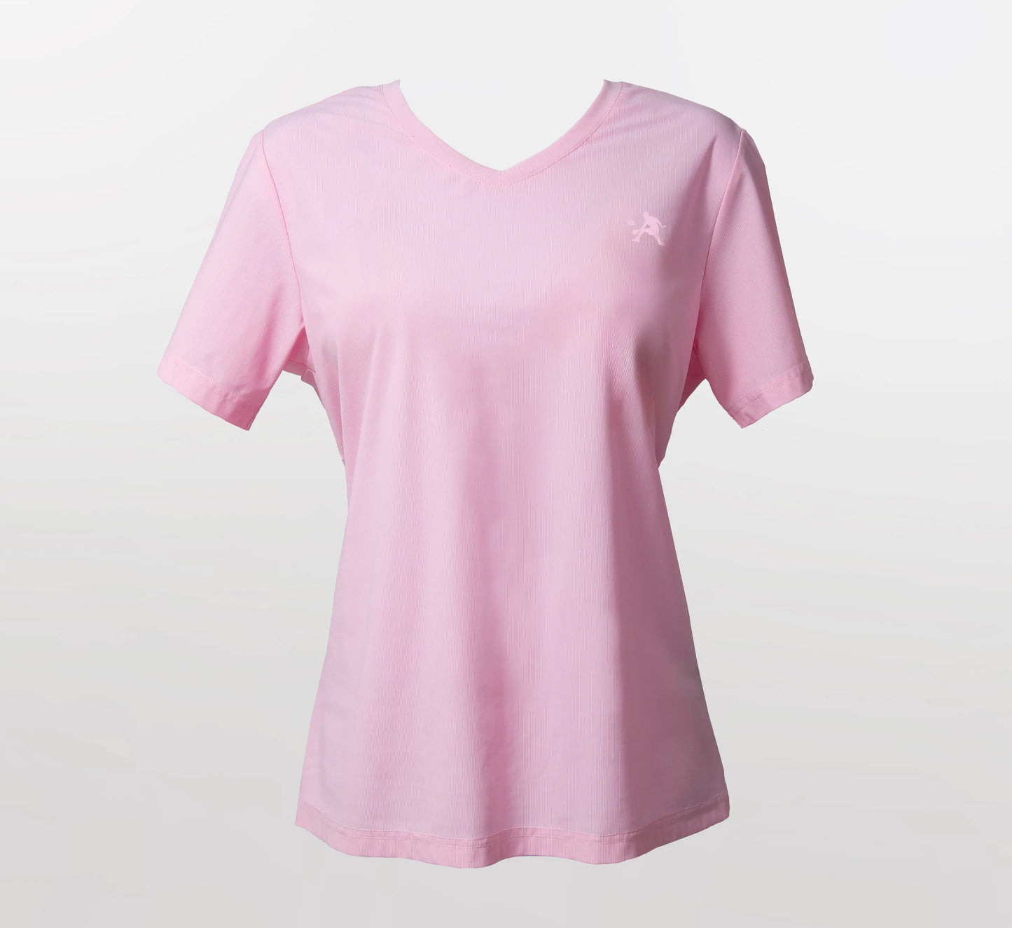 Pink t-shirt with a PBALL logo on a light gray background Rose