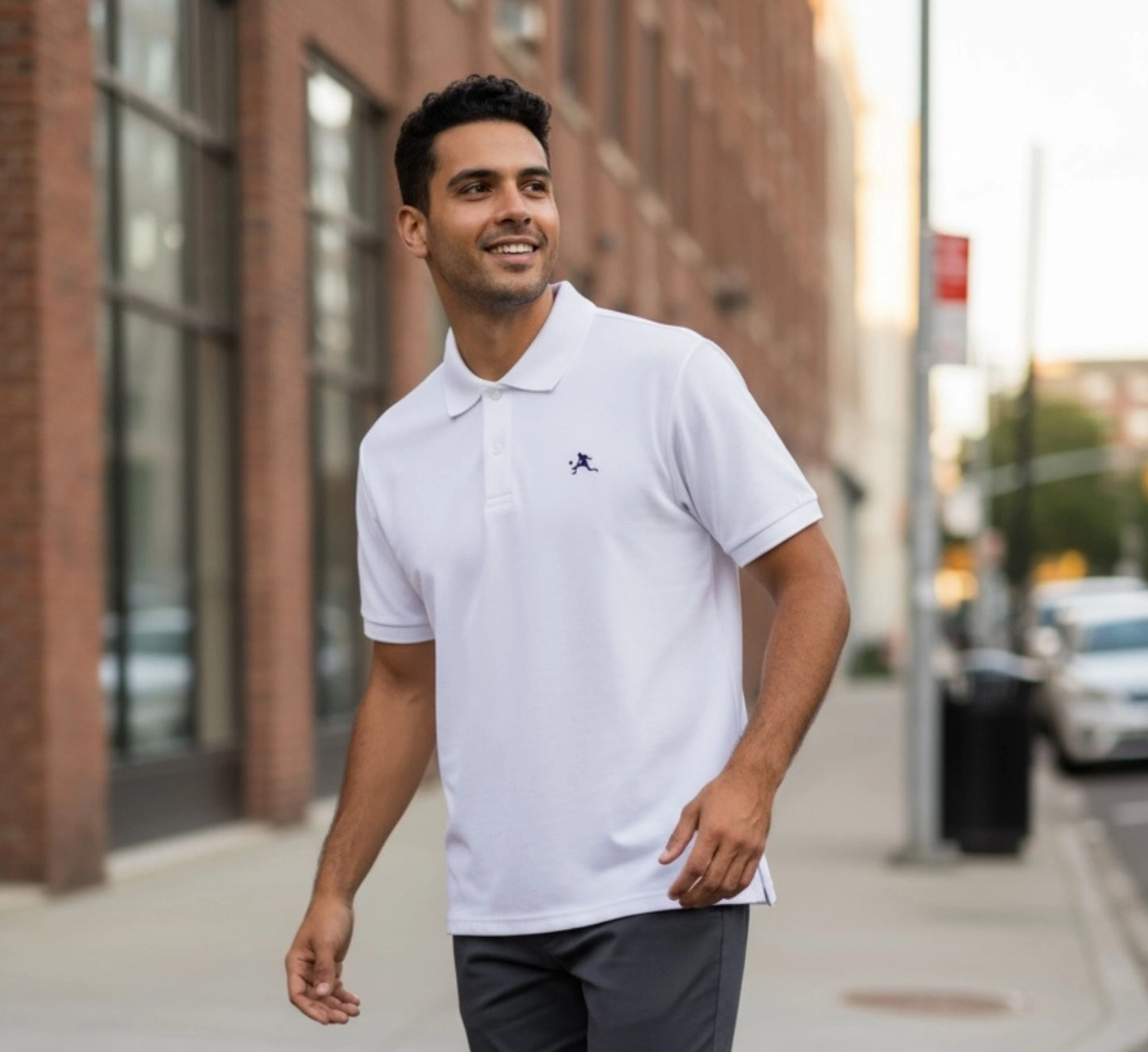 Polo blanc pickleball pour hommes – Élégance & performance