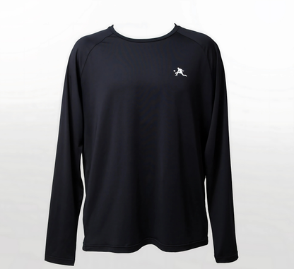 Black chandail séchage rapide manche longue pickleball hommes Noir