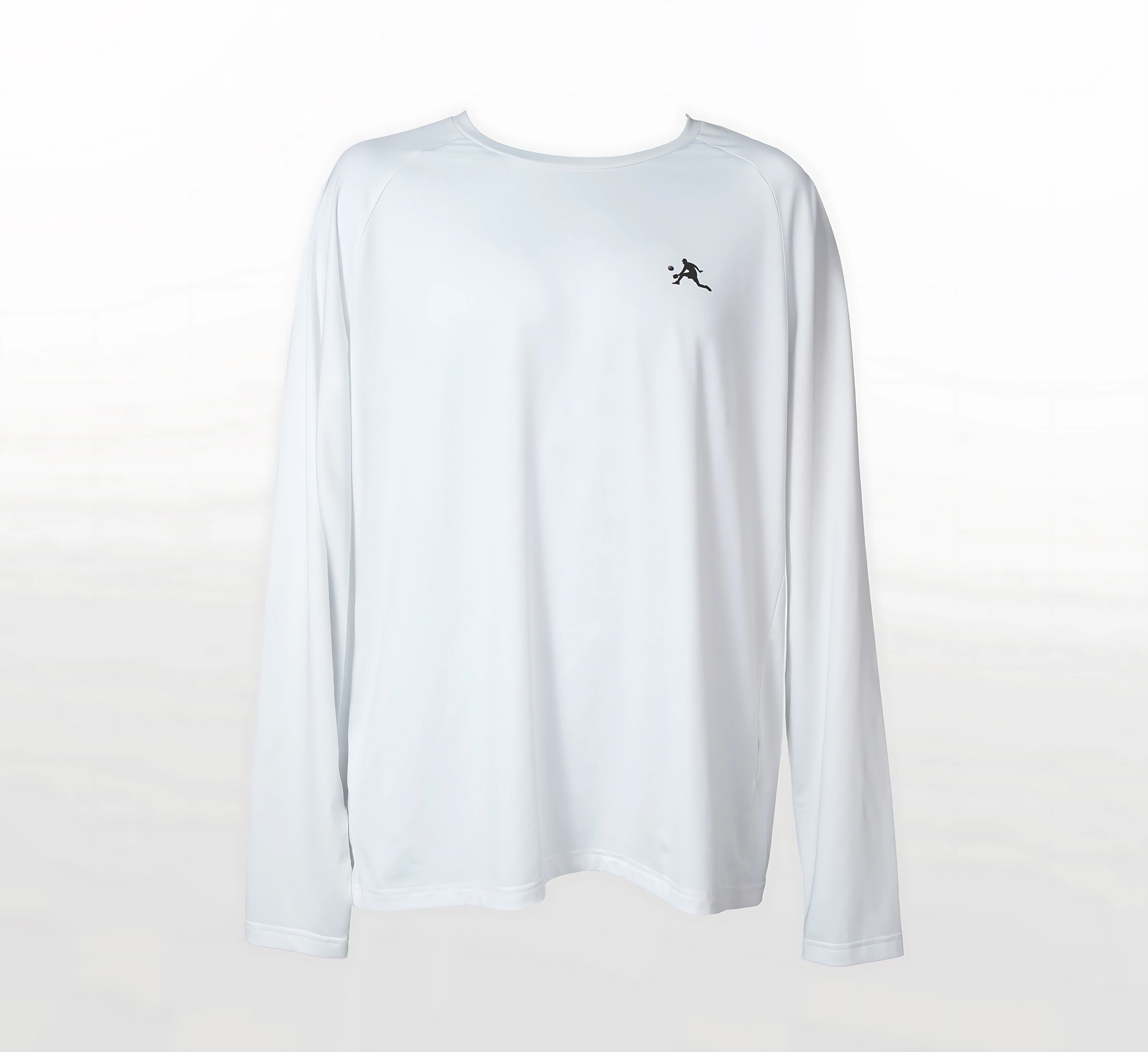 White chandail séchage rapide manche longue pickleball hommes Blanc