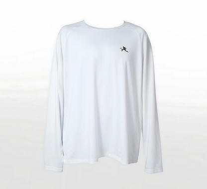 White chandail séchage rapide manche longue pickleball hommes Blanc