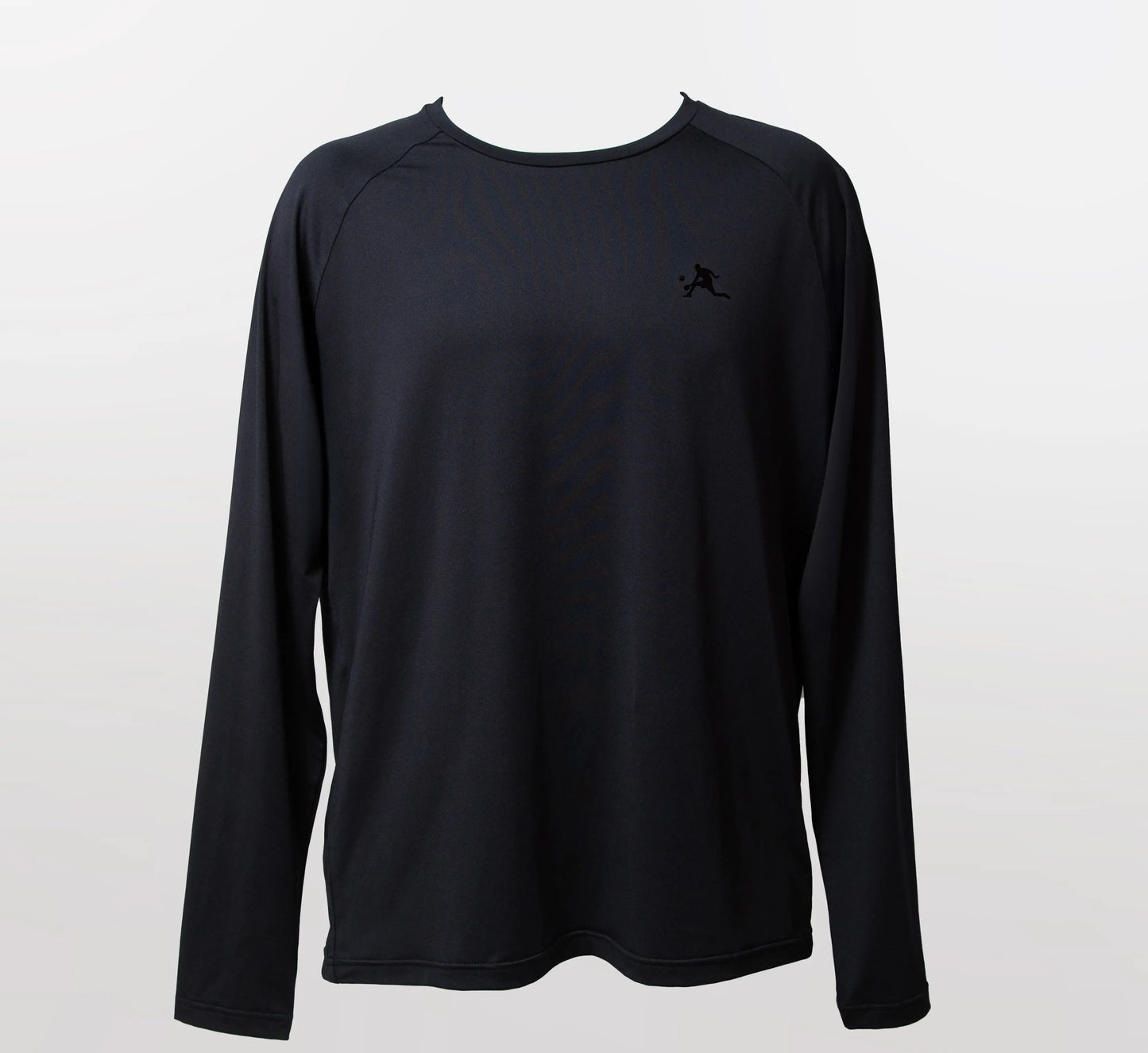Black long-sleeve shirt with a small PBALL logo on a light gray background Noir
