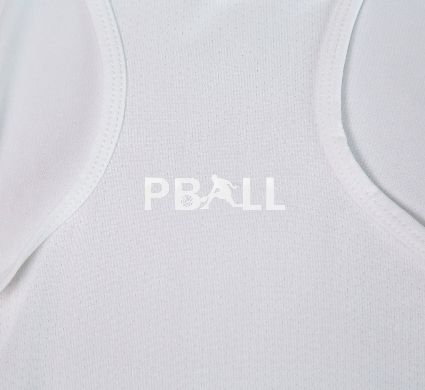White sport performance pickleball mesh tank top Blanc