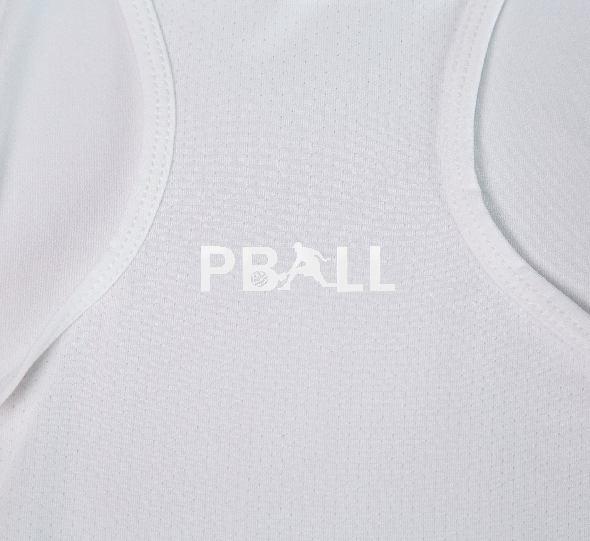 White sport performance pickleball mesh tank top Blanc