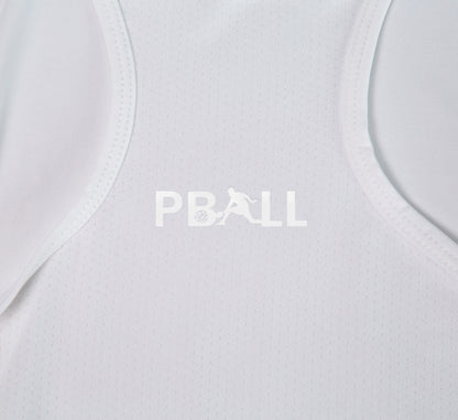 White sport performance pickleball mesh tank top Blanc