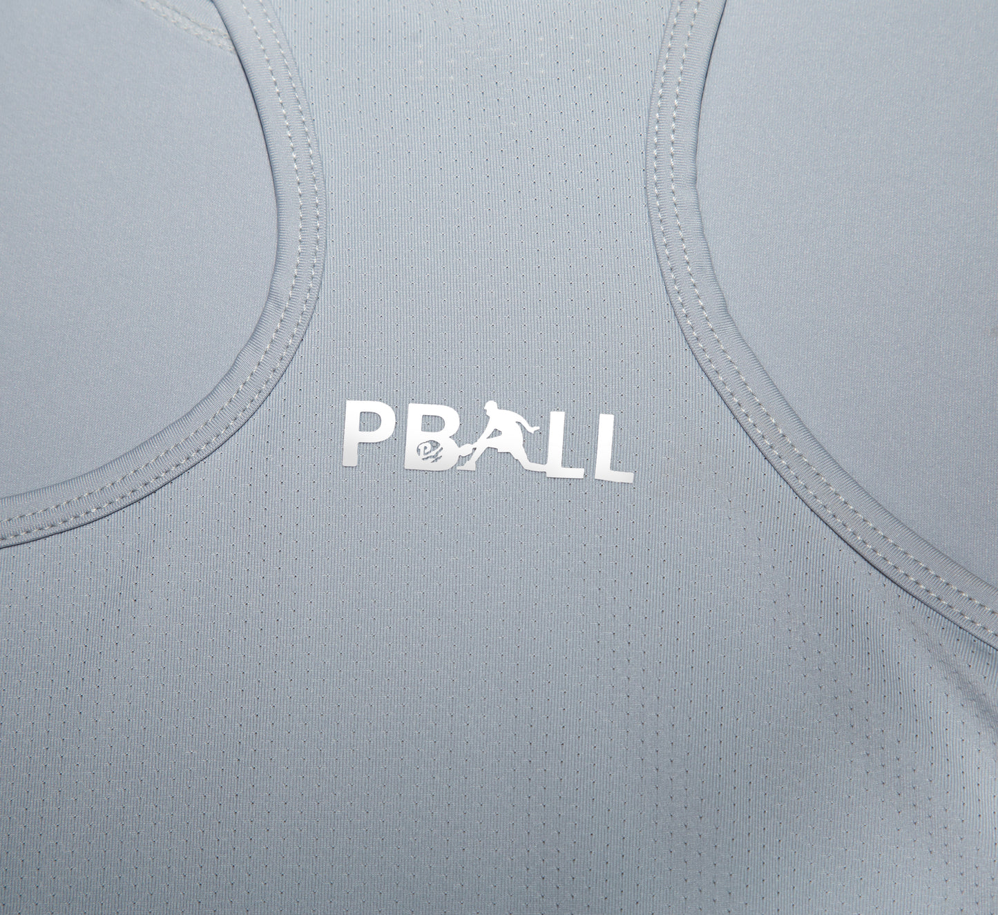 Grey sport performance pickleball mesh tank top Gris