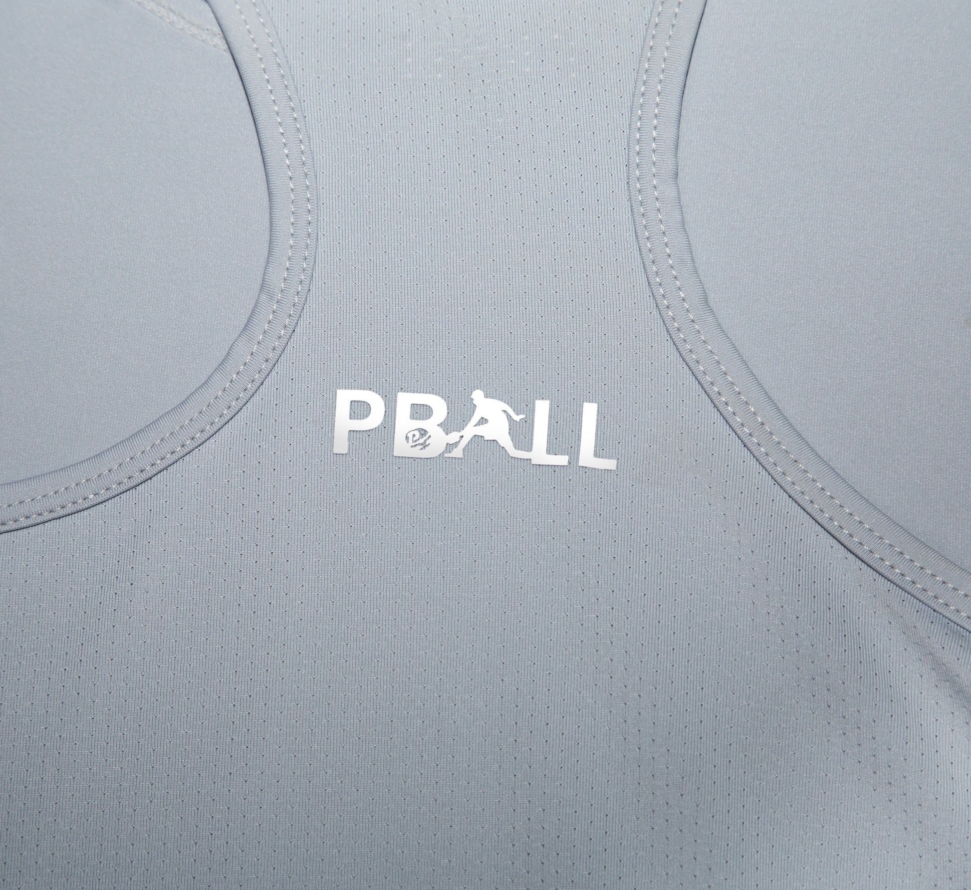 Grey sport performance pickleball mesh tank top Gris