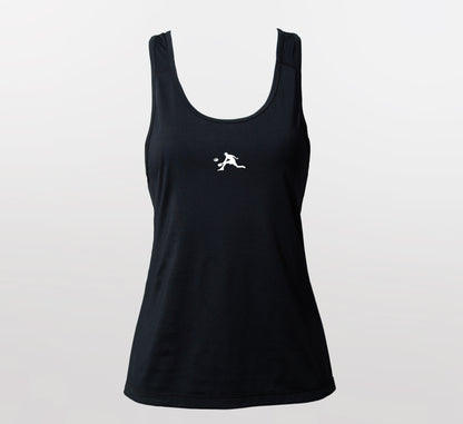 Black camisole mesh sport performance pickleball  Noir