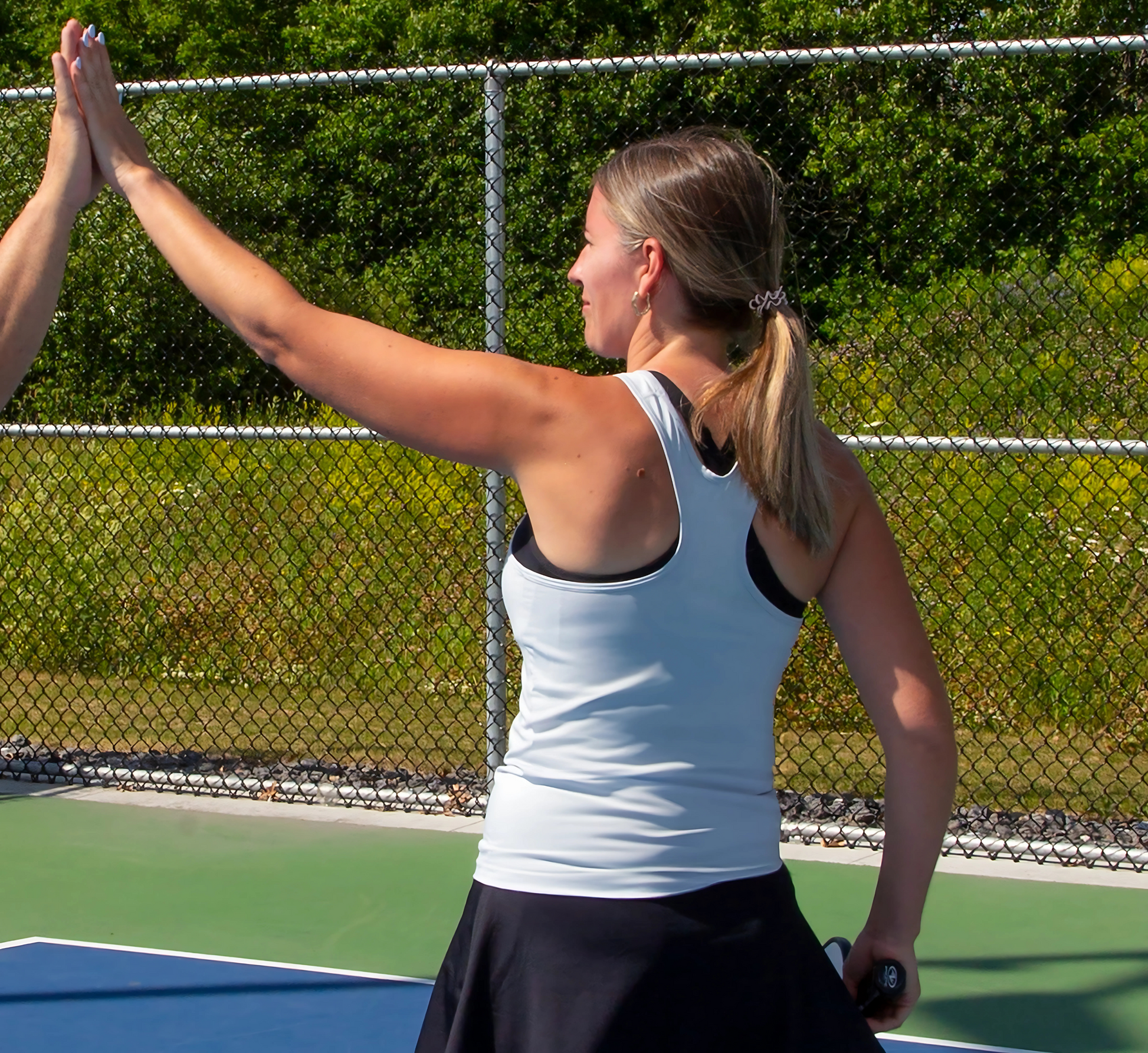 Grey camisole mesh sport performance pickleball Gris