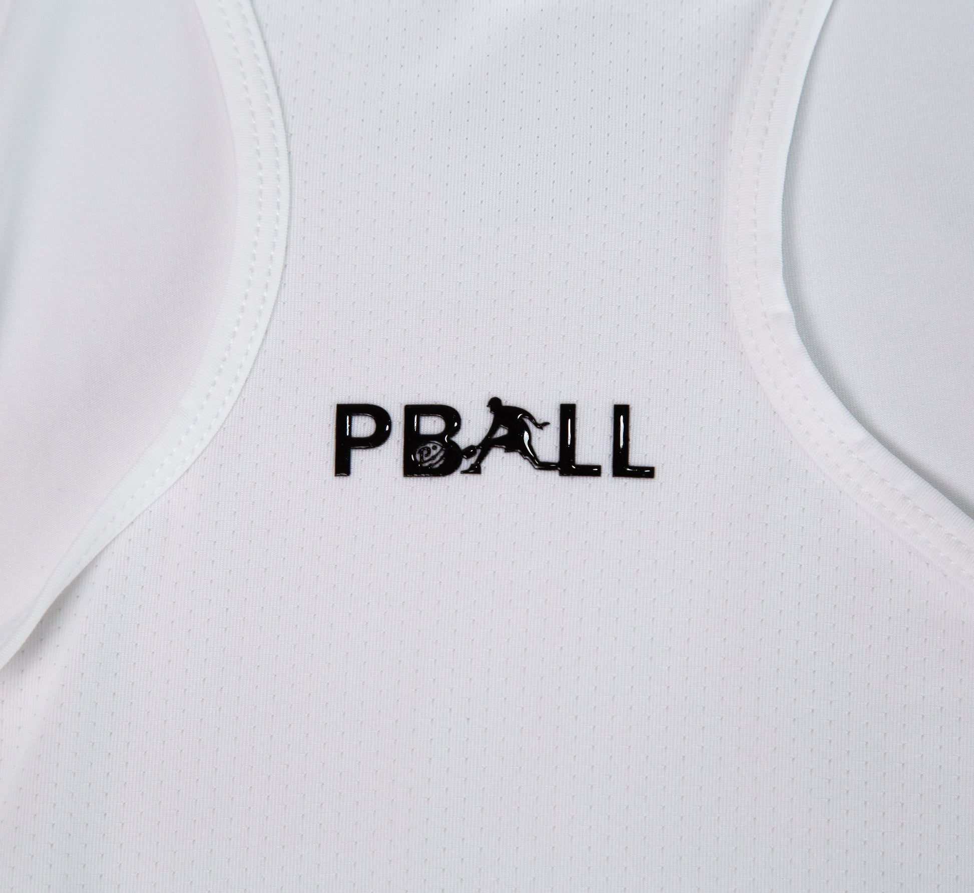 White sport performance pickleball mesh tank top Blanc