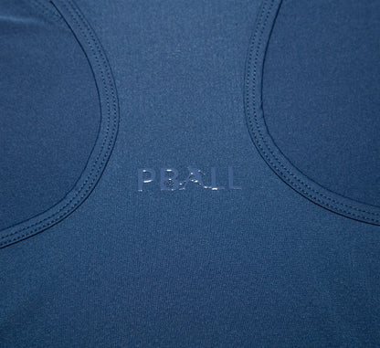 Blue sport performance pickleball mesh tank top Bleu