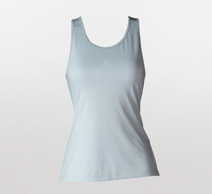 Grey sport performance pickleball mesh tank top Gris