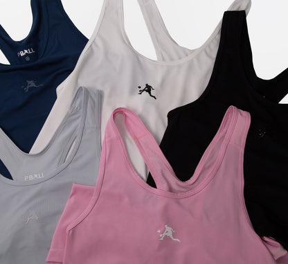 Quick-dry mesh tank top with contrast PBALL logo