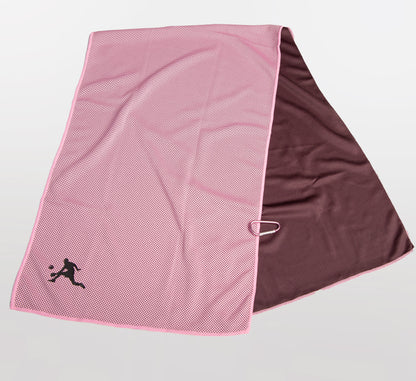 Pink pickleball cooling towel Rose