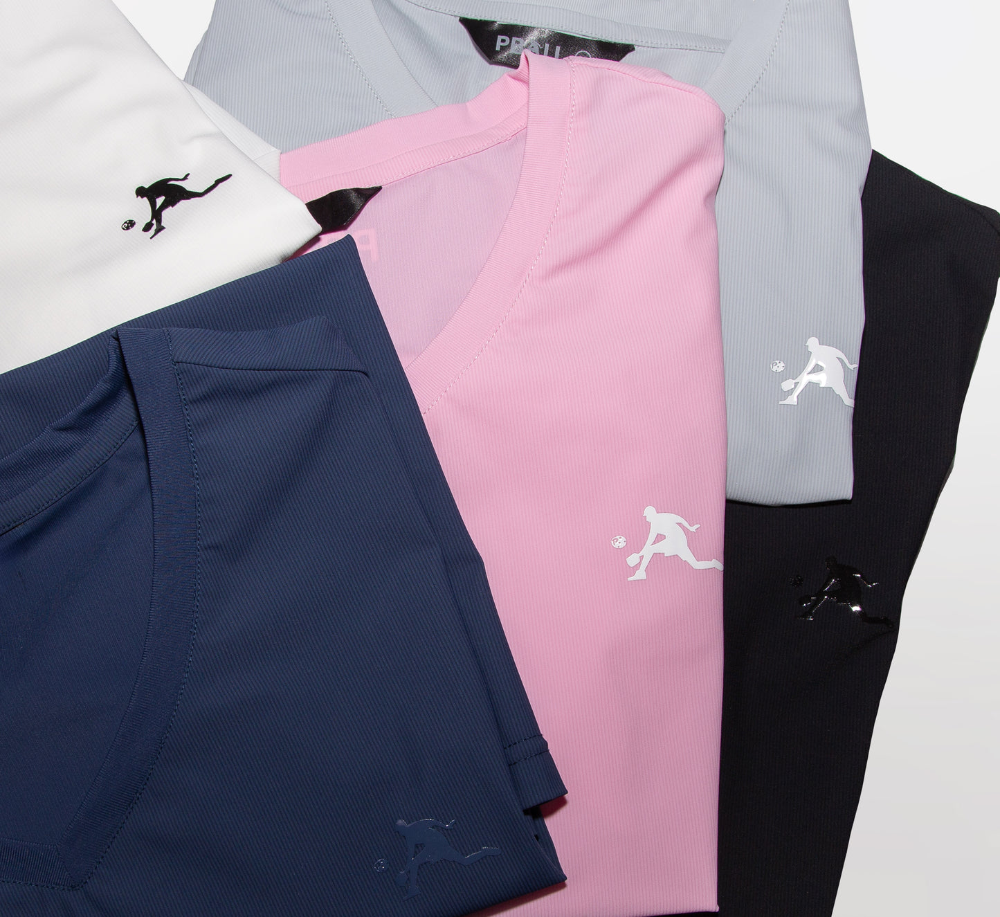 Quick-dry cooling effect V-neck T-Shirt with contrast PBALL logo