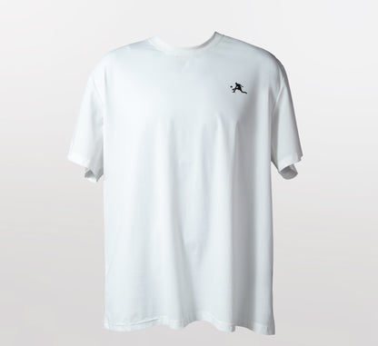 White quick dry cooling performance pickleball men t-shirt Blanc