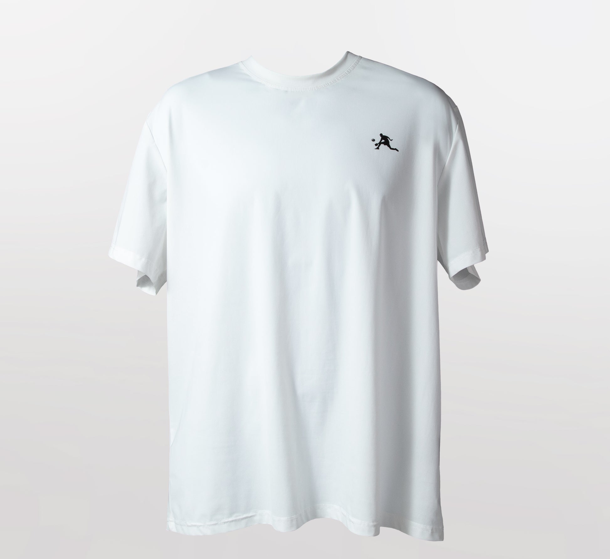 White quick dry cooling performance pickleball men t-shirt Blanc
