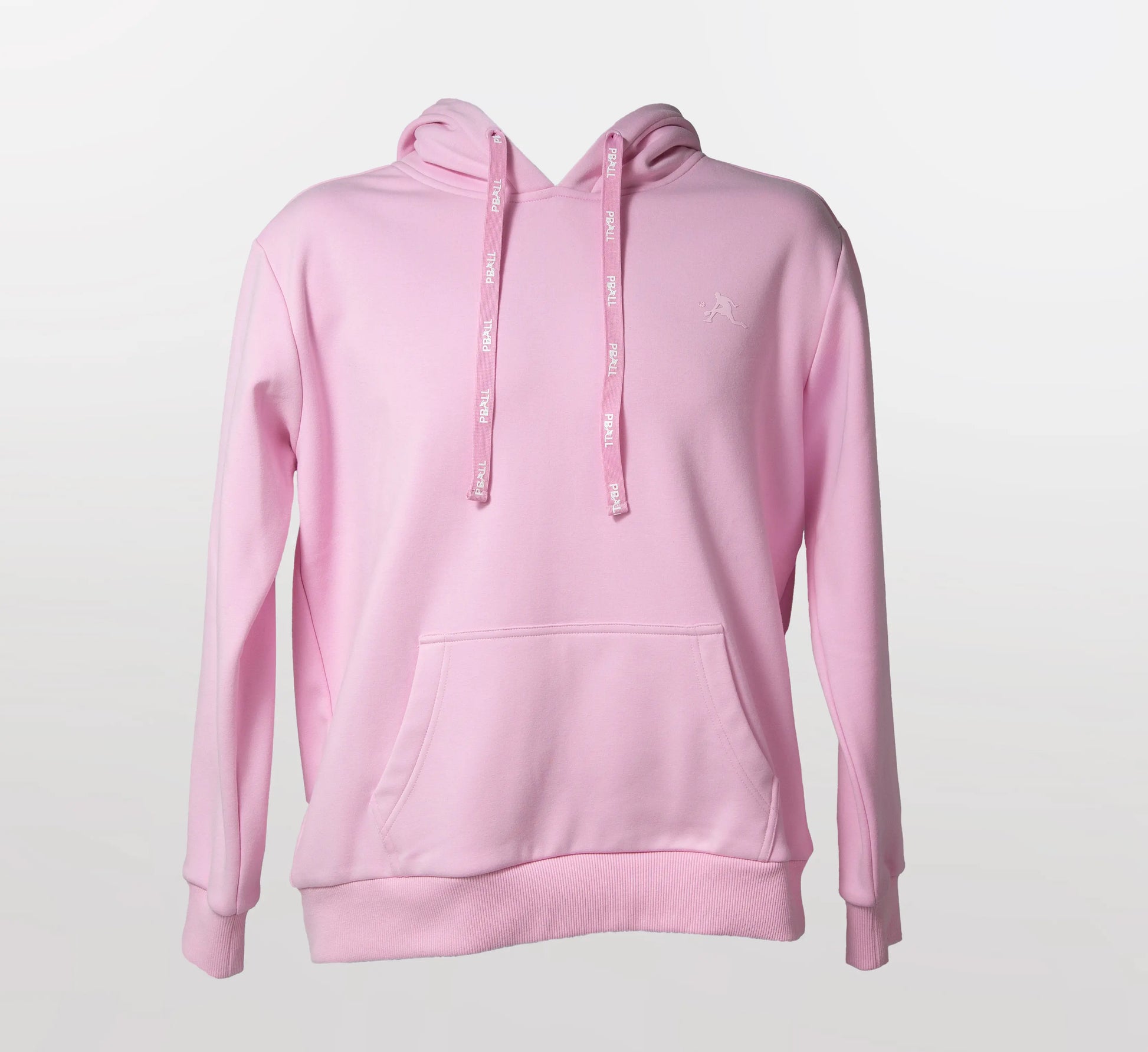 Pink hoodie on a light gray background Rose