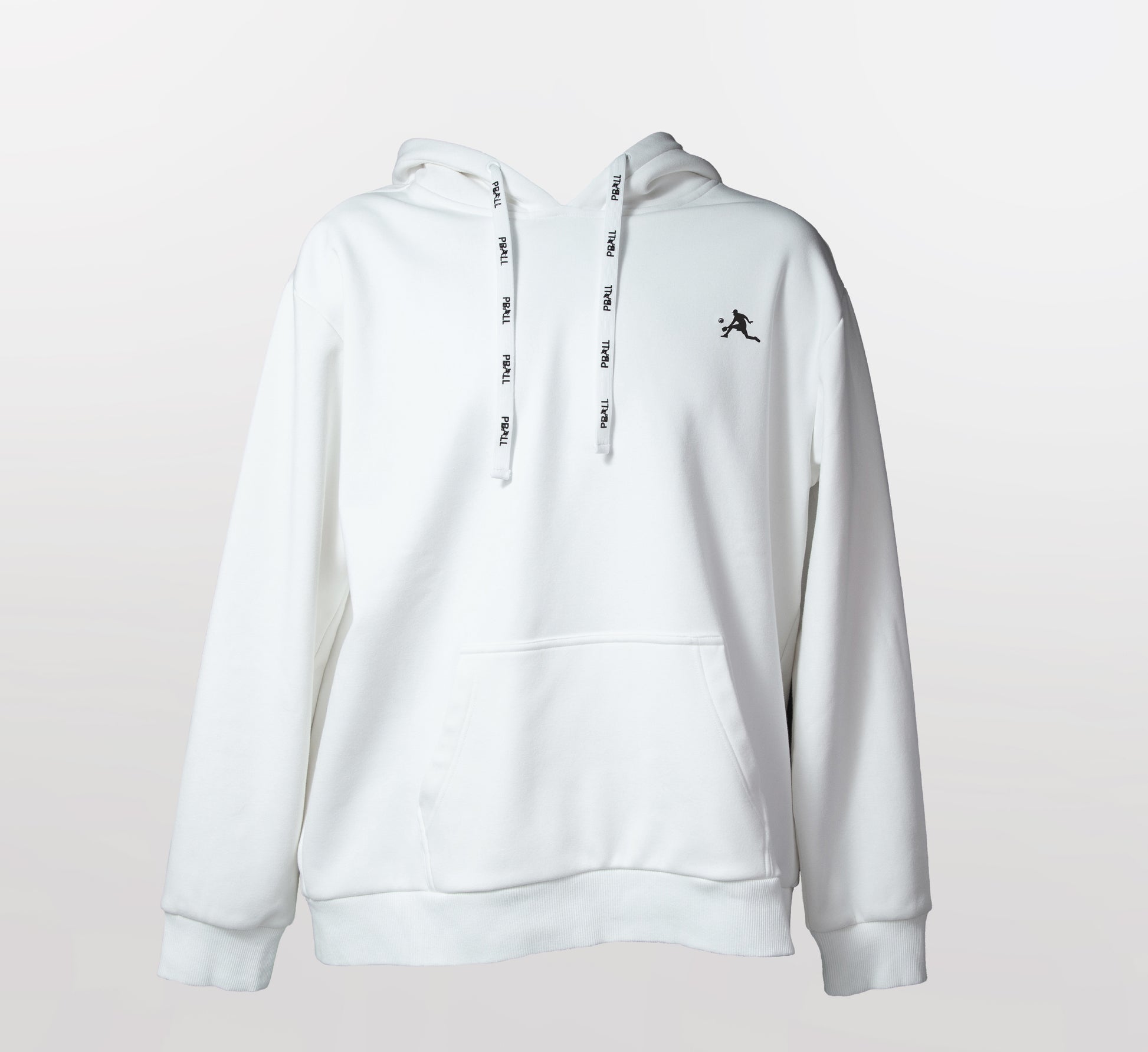 White Chandail capuchon sport pickleball Blanc