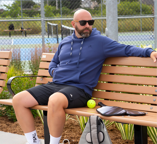 Blue pickleball sport hoodie Bleu