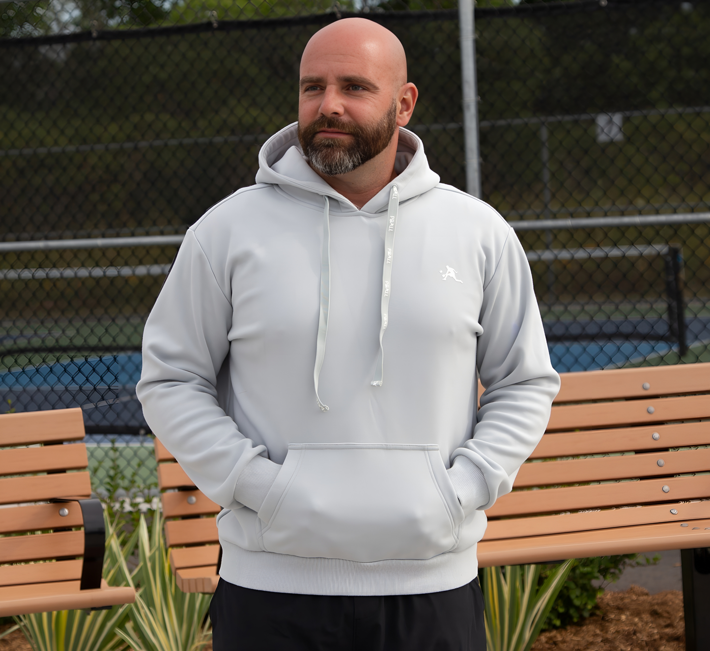 Grey pickleball sport hoodie Gris