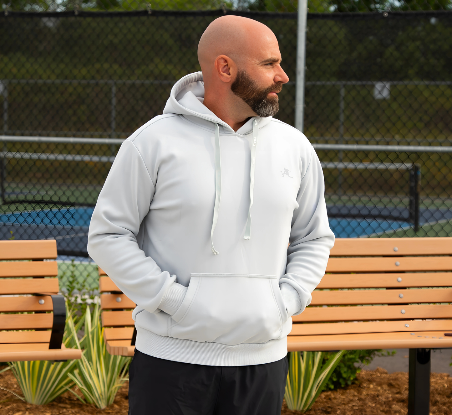 Grey pickleball sport hoodie Gris