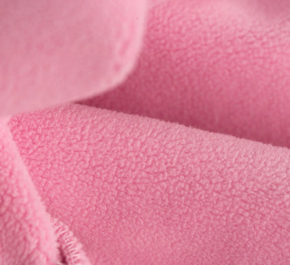 Close-up of Pink hoodie textured fabric Rose