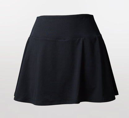 Black jupe short taille haute sport performance pickleball Noir