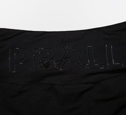 Black high waisted sport performance pickleball skort Noir