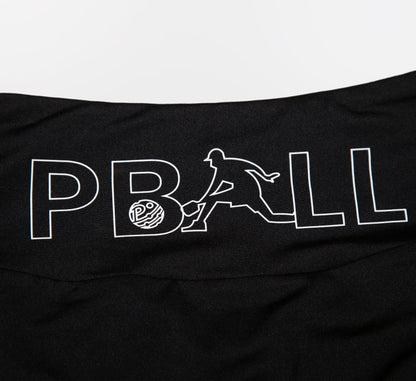 Black high waisted sport performance pickleball skort Noir