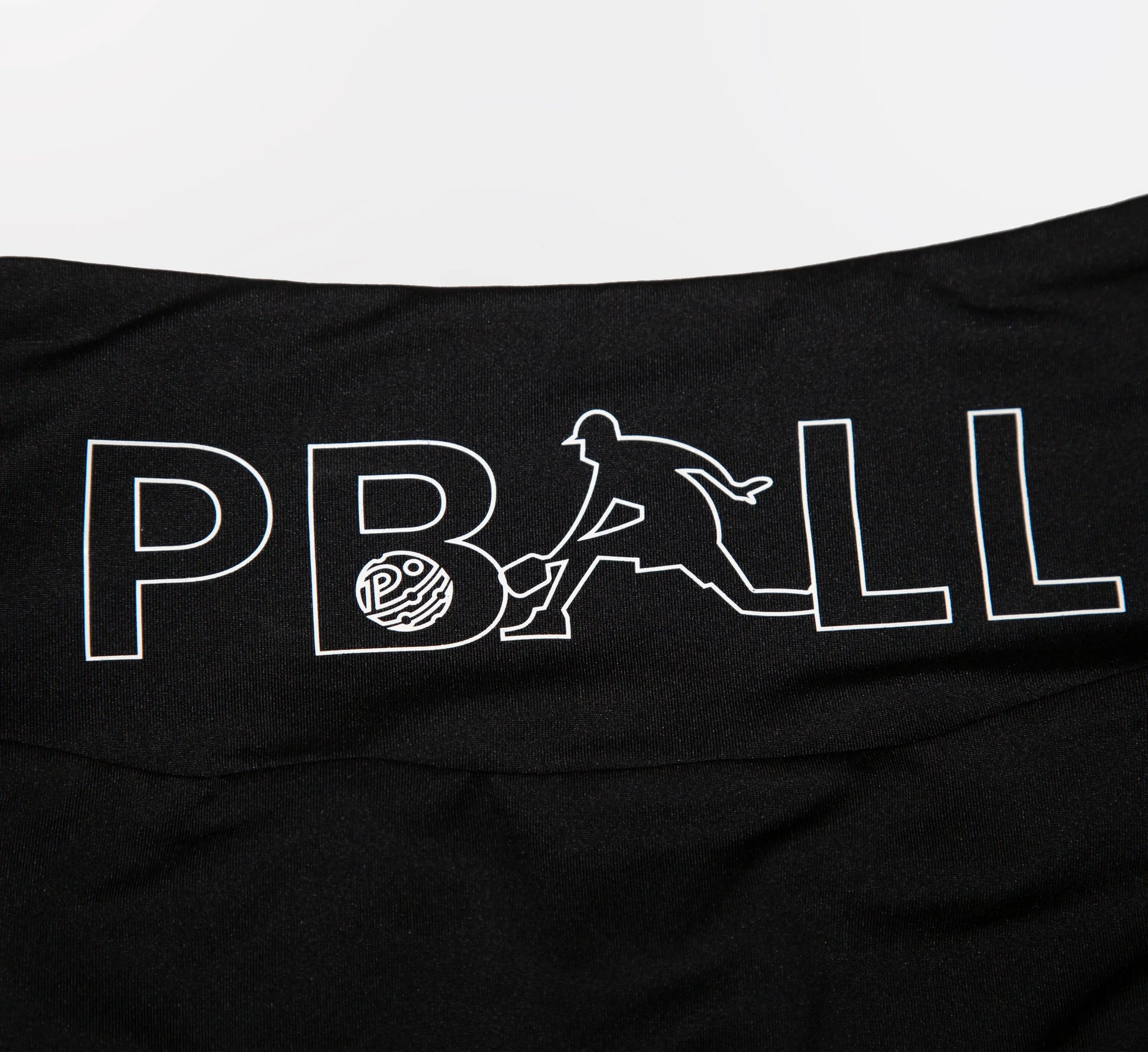 Black skirt with PBALL logo featuring a silhouette of a pickleball player Noir.