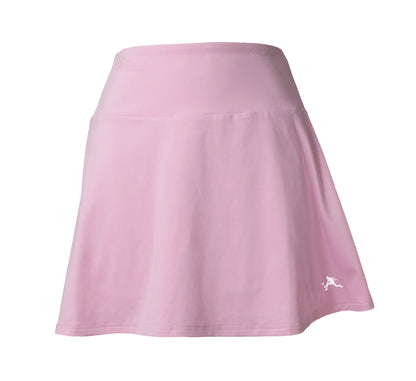 Pink skirt with a logo on a white background Rose