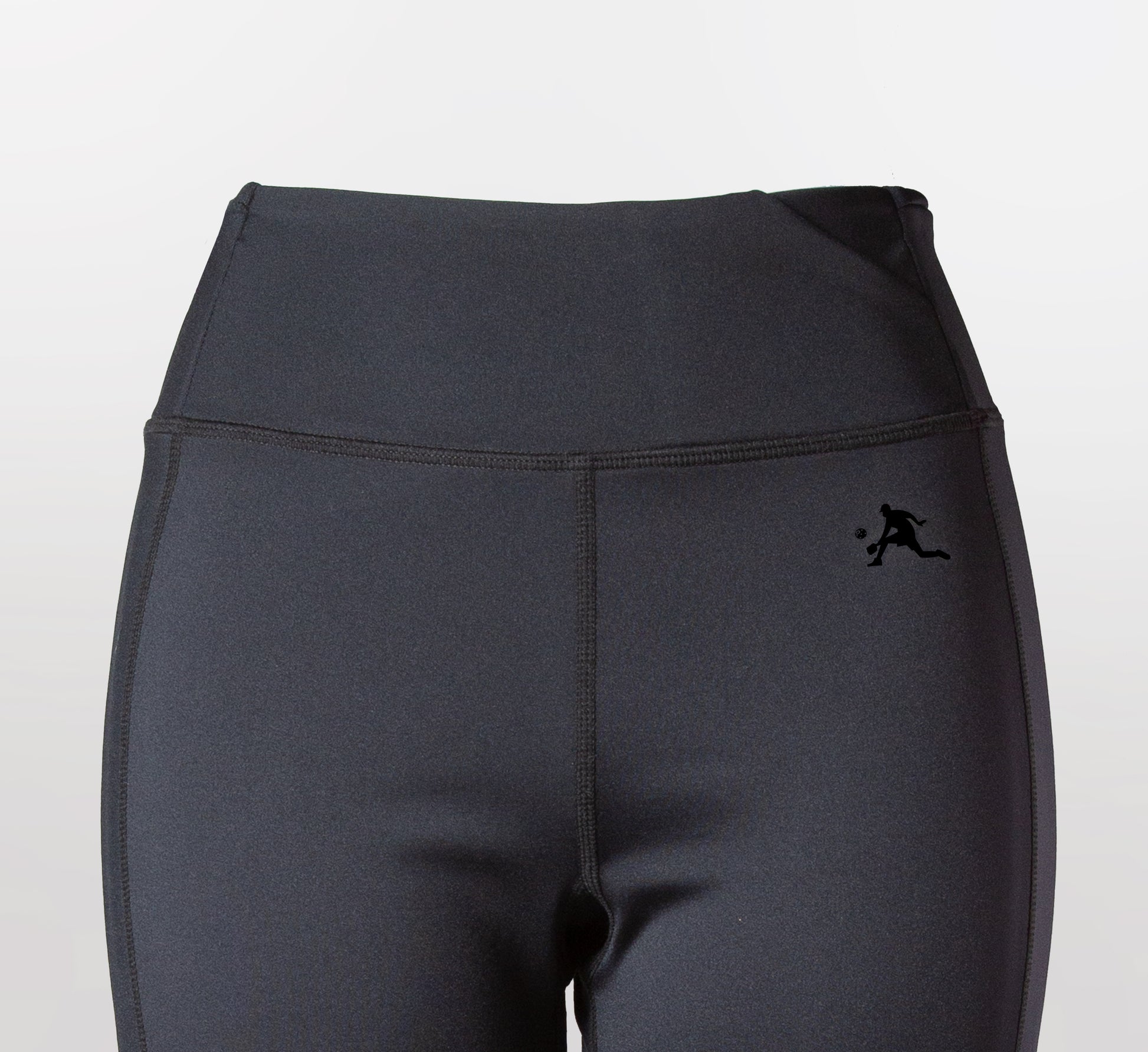 Black high waisted mesh sport performance pickleball legging Noir