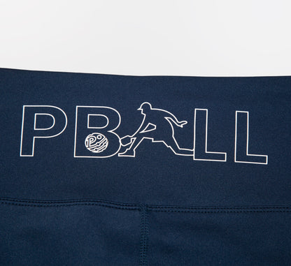 Blue short style cycliste taille haute pickleball Bleu