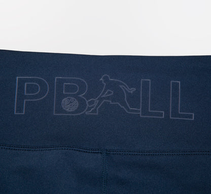 Blue short style cycliste taille haute pickleball Bleu