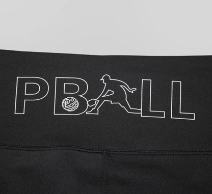 Black short style cycliste taille haute pickleball Noir
