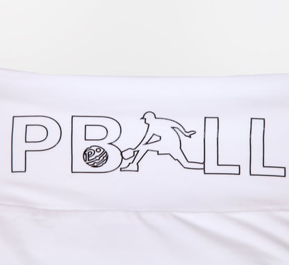 White jupe short taille haute sport performance pickleball Blanc