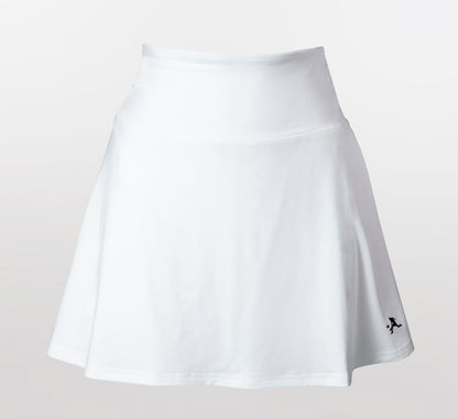White high waisted sport performance pickleball skort Blanc
