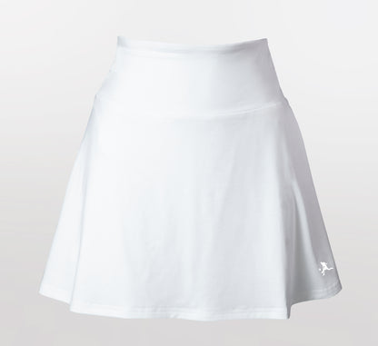 White jupe short taille haute performance pickleball Blanc