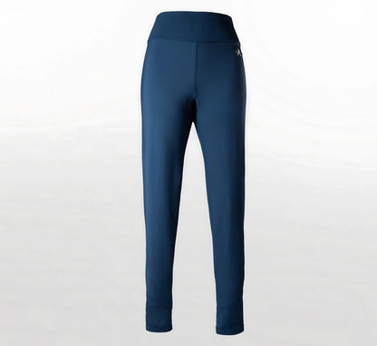 Blue leggings on a white background