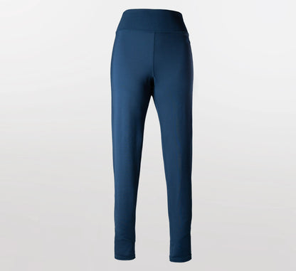 Blue leggings on a light gray background