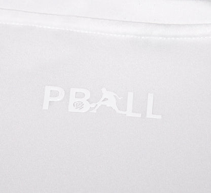 White quick dry long sleeve pickleball men shirt Blanc