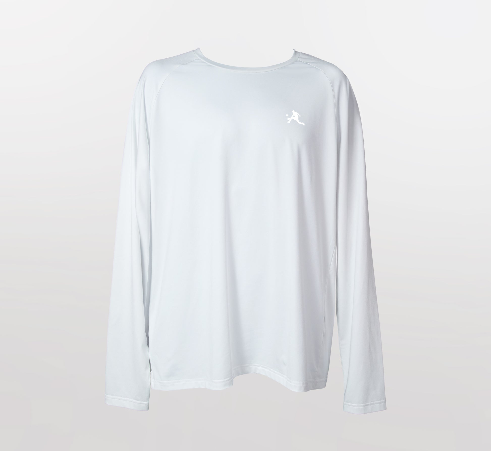 White chandail séchage rapide manche longue pickleball Blanc