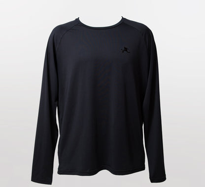 Black quick dry long sleeve pickleball men shirt Noir