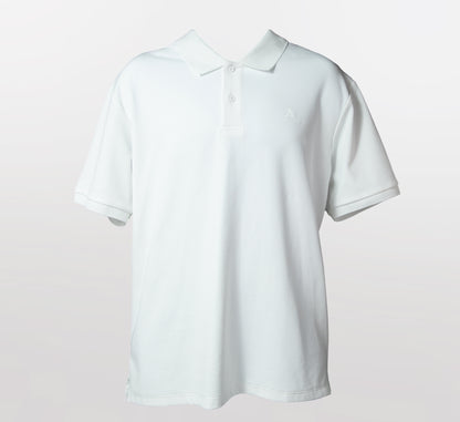 White stylish sport pickleball men polo shirt Blanc